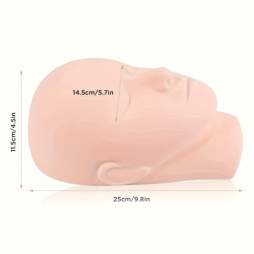 False Eyelash Tool Set, Model Head Tweezers Brush Practice Eyelash Dense Arrangement Eyelash Positioning Sticker Cleaning Brush Glue Ring Set, Tools for Novices to Practice Grafting Eyelashes Dense Arrangement Eyelash Curvature and Thickness Random