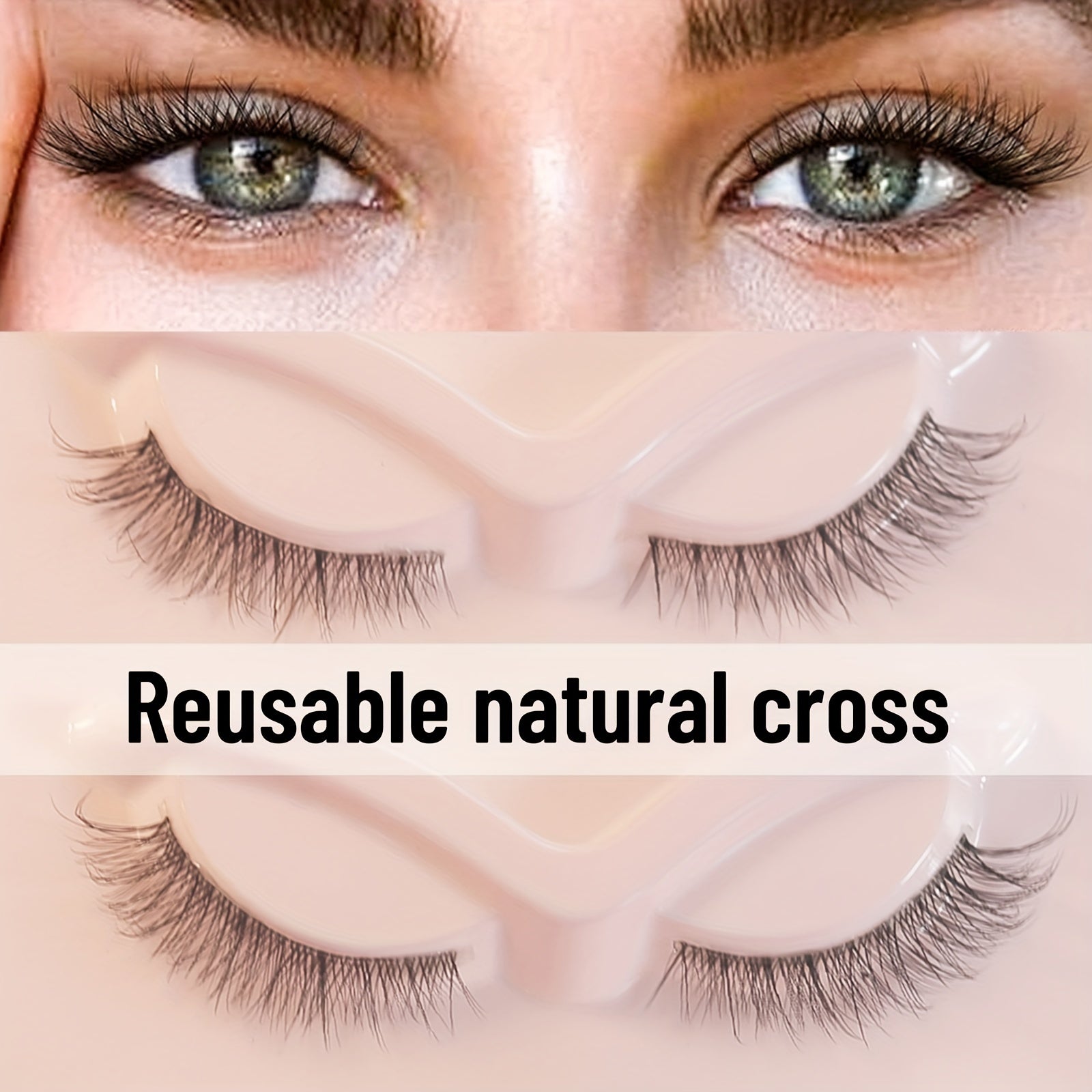 [Natural | 3D] 5 Pairs of 3D Natural False Eyelashes | Slender Imitation Mink Transparent Crossed Cat Eye Lashes Short Eyelash Pack