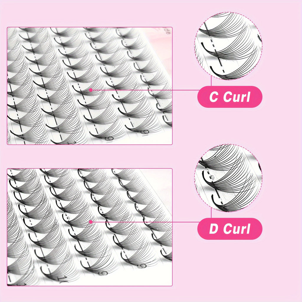 300 fan Handmade Volume Eyelashes Pointy Base 0.07mm/0.05mm 6D-16DW shape Long Lasting Soft Premade Fans Extension
