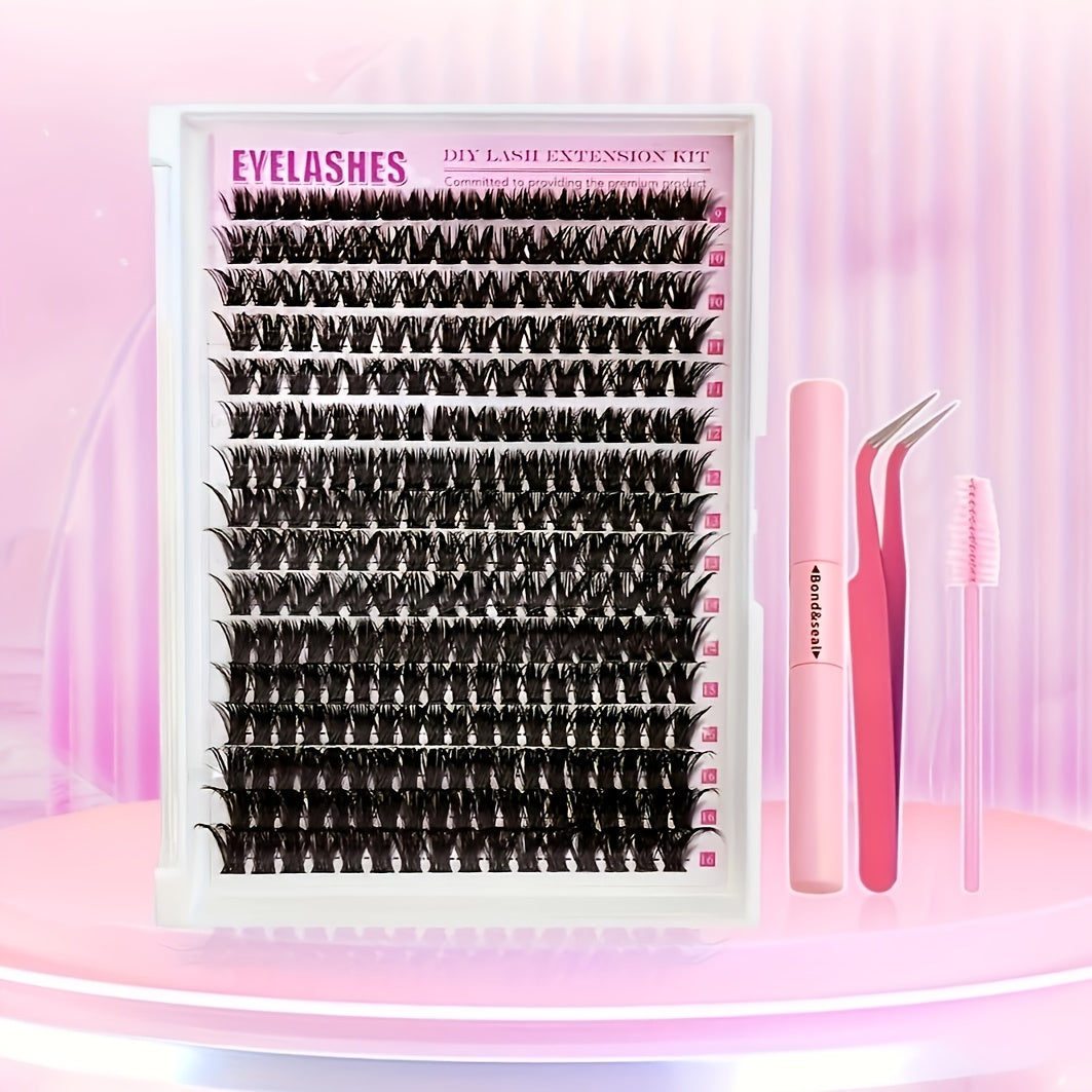 [320pcs Makeup Lash] 720/320pcs Soft & Durable Makeup Lash Clusters | Including 80D, 100D Specifications, Wearing Tools, Two Styles, Suitable for Beginners and Daily Use