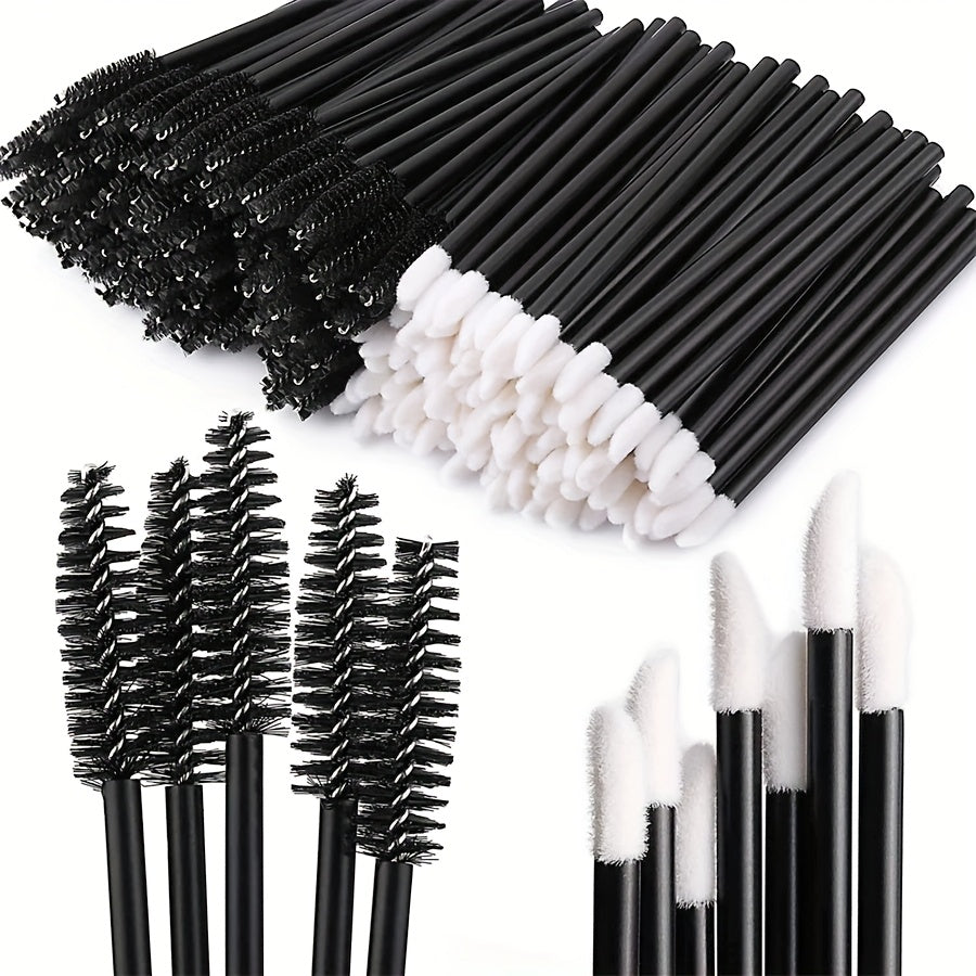 250pcs Makeup Tools Kit Eyebrow Brush Eyelash Mascara Wands Lipstick Lip Brush Disposable Eyeliner Eyeshadow Lash Extension Applicators Makeup Accessories with Organizer Container Box