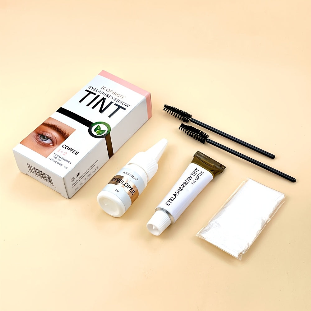 [2-in-1 Eyelash & Brow Kit] 2-in-1 Eyelash & Eyebrow Kit - 2-Pack, 3-Pack, or Single Pack | Professional Lash & Brow Color Kit | Lasting for 6 Weeks | DIY Hair Coloring for Salon & Home Use