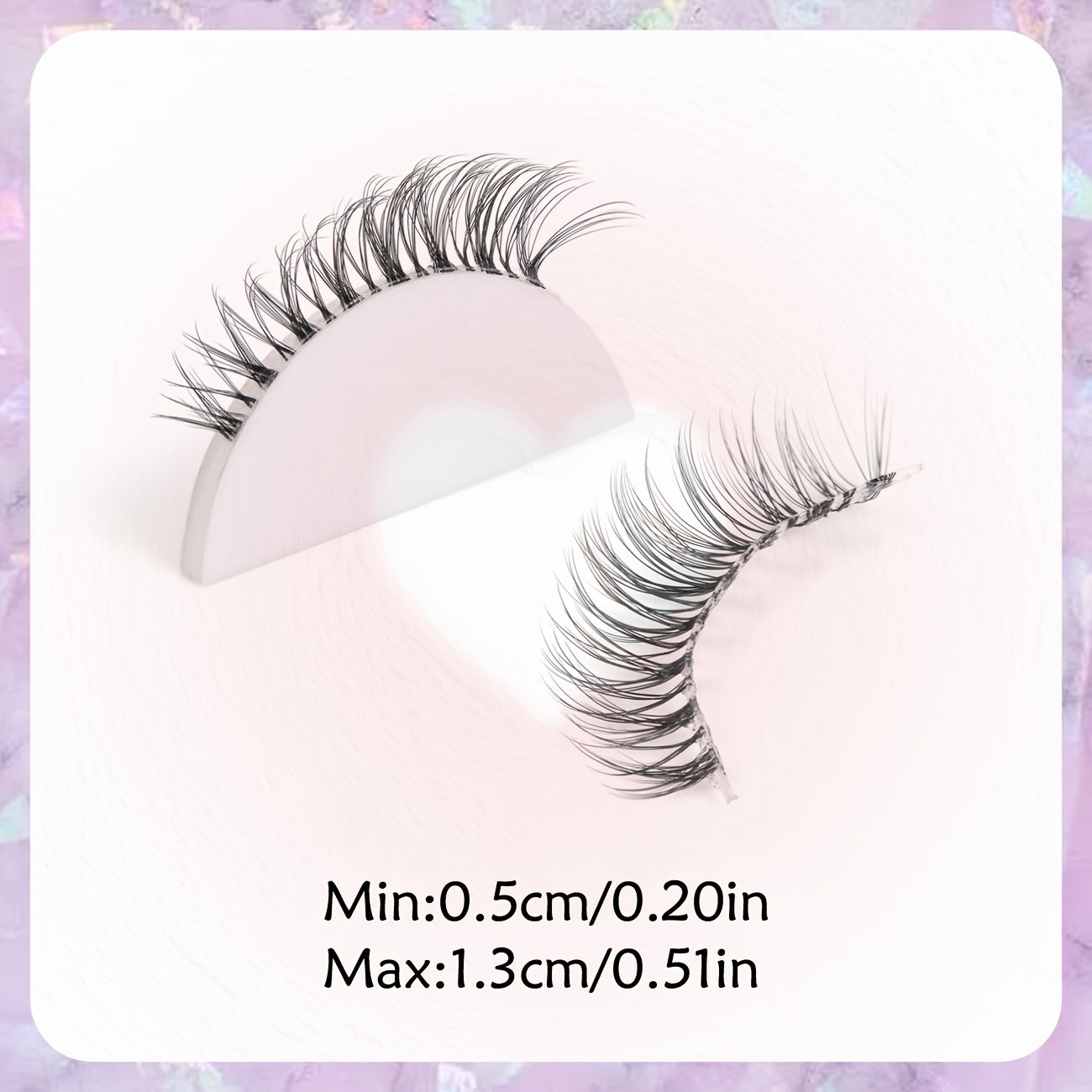 10 Pairs 3D Doll Natural Fluffy Cross Eyelashes, Hypoallergenic B C D Curl, 6-9mm & 13-15mm Length, Transparent Stem, Invisible Extension for Enhanced Eyes, Daily Light Makeup BHZD-006D-3