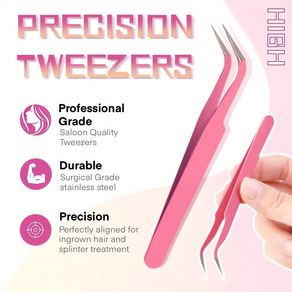 Waterproof Eyelash Extension Kit with Brush and Tweezers, Black Quick-Drying Glue, 72 Hours Hold, Comfortable Applicator Tool