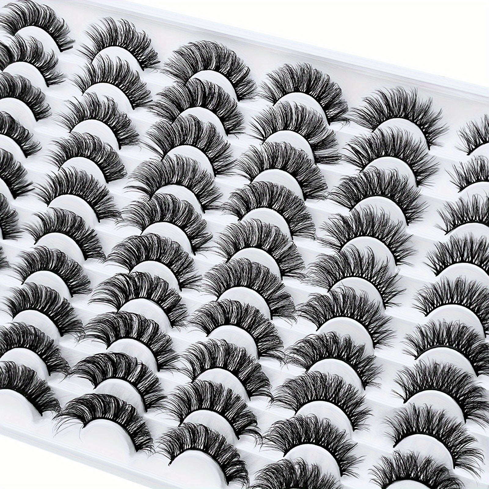 30 Pairs of Black False Eyelashes Mix 3 Styles, Thick Curly Eyelashes Cat-Eye Fluffy Lashes, For Daily & Party Makeup