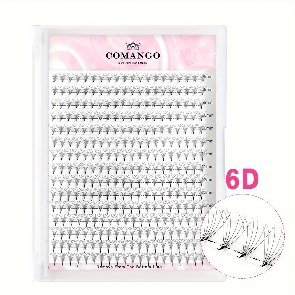 300 fan Handmade Volume Eyelashes Pointy Base 0.07mm/0.05mm 6D-16DW shape Long Lasting Soft Premade Fans Extension