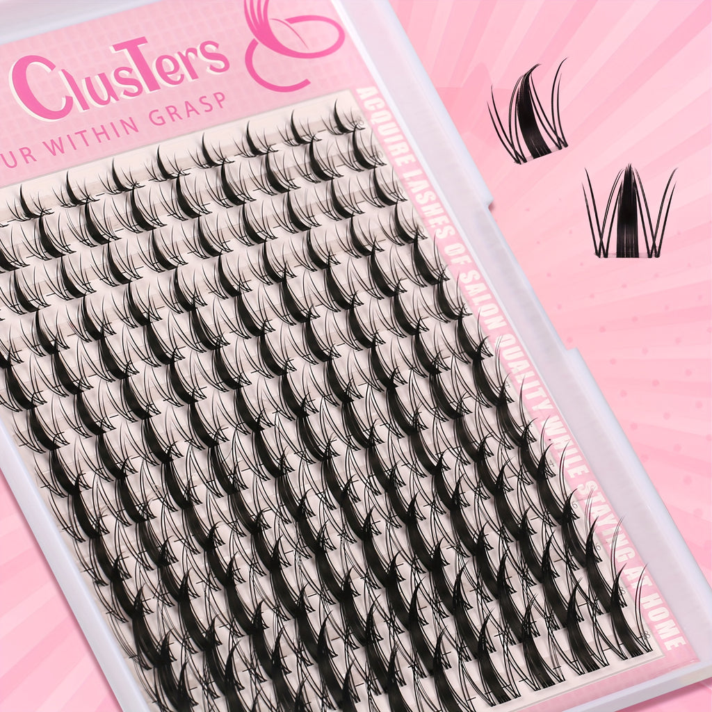 140pcs Fairy Lash Kit - 8-18mm Manga Eyelash, C Curl, Ultra-Thin Invisible Band, Natural Extensions for DIY Anime Lashes