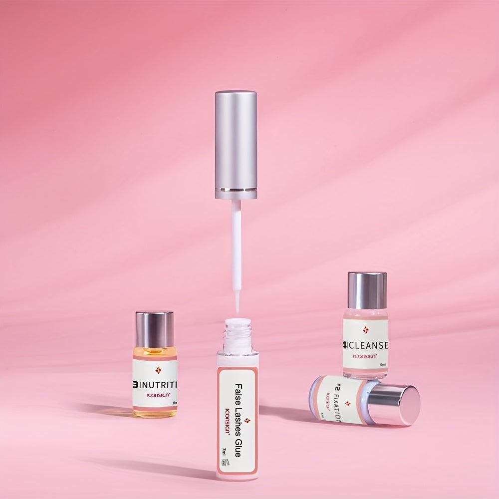 [ICONSIGN Lash Lift] ICONSIGN Long-Lasting Lash Lift Kit | Eyelash Perming Lotion, Fixation Glue, and Cleansing Tool for Home and Salon Use