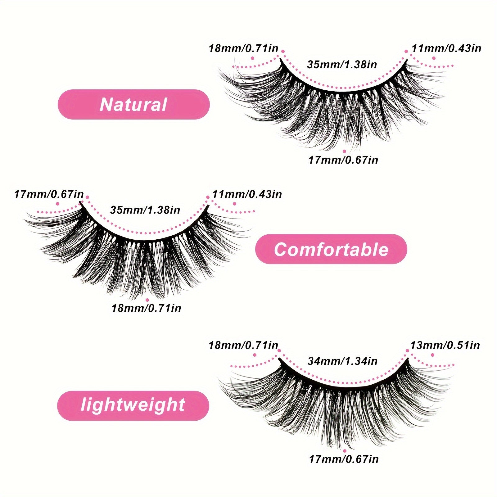 30 Pairs of Black False Eyelashes Mix 3 Styles, Thick Curly Eyelashes Cat-Eye Fluffy Lashes, For Daily & Party Makeup