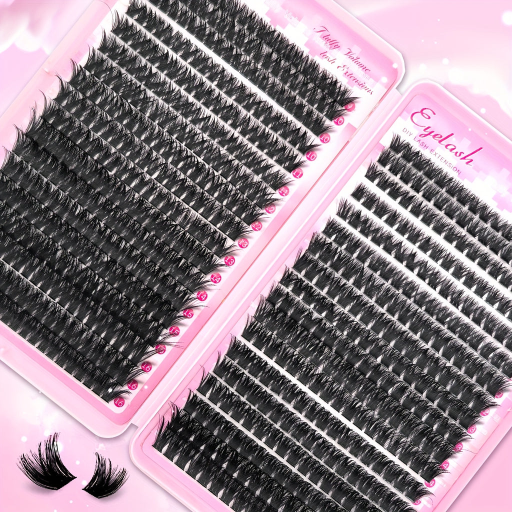 [320pcs Makeup Lash] 720/320pcs Soft & Durable Makeup Lash Clusters | Including 80D, 100D Specifications, Wearing Tools, Two Styles, Suitable for Beginners and Daily Use