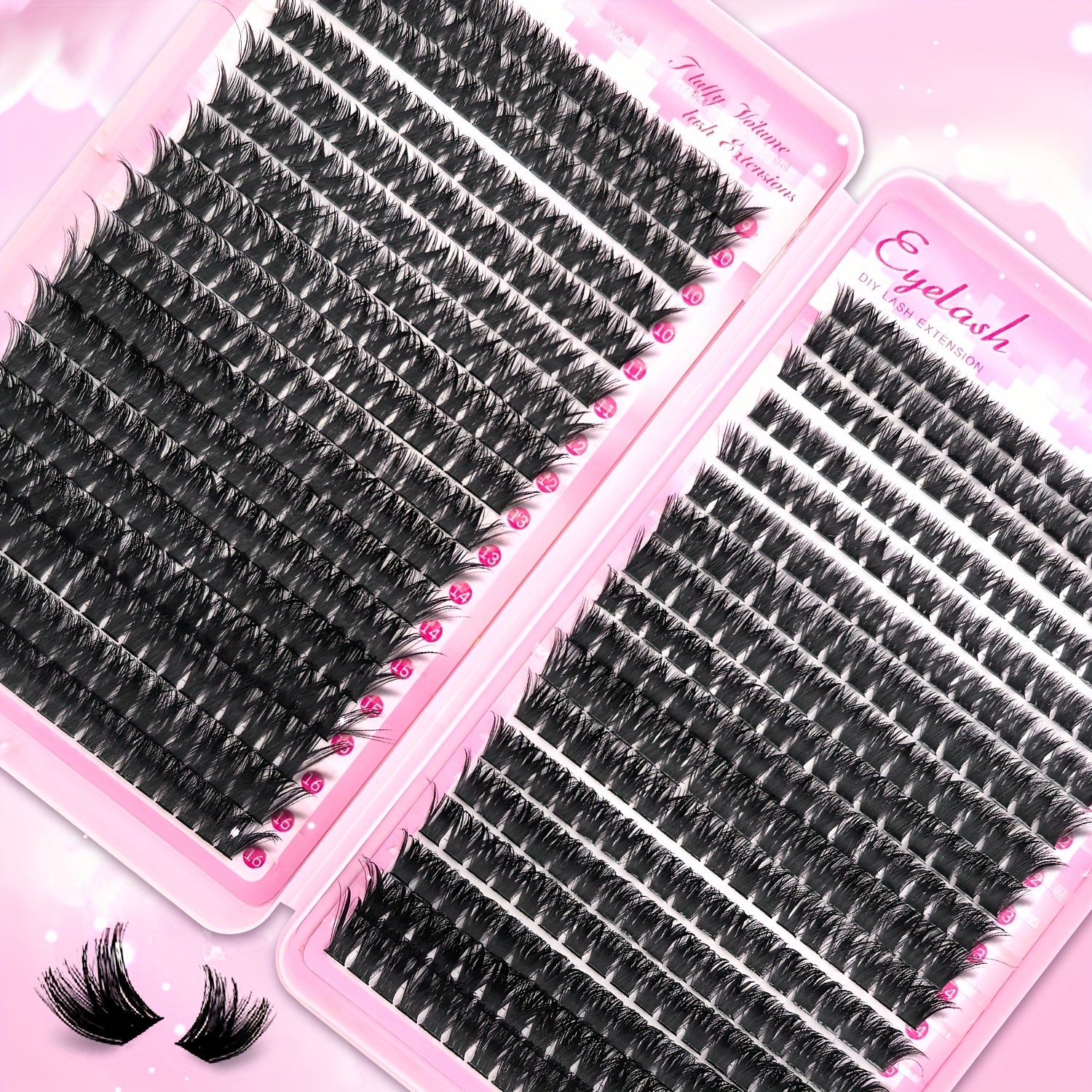 [320pcs Makeup Lash] 720/320pcs Soft & Durable Makeup Lash Clusters | Including 80D, 100D Specifications, Wearing Tools, Two Styles, Suitable for Beginners and Daily Use