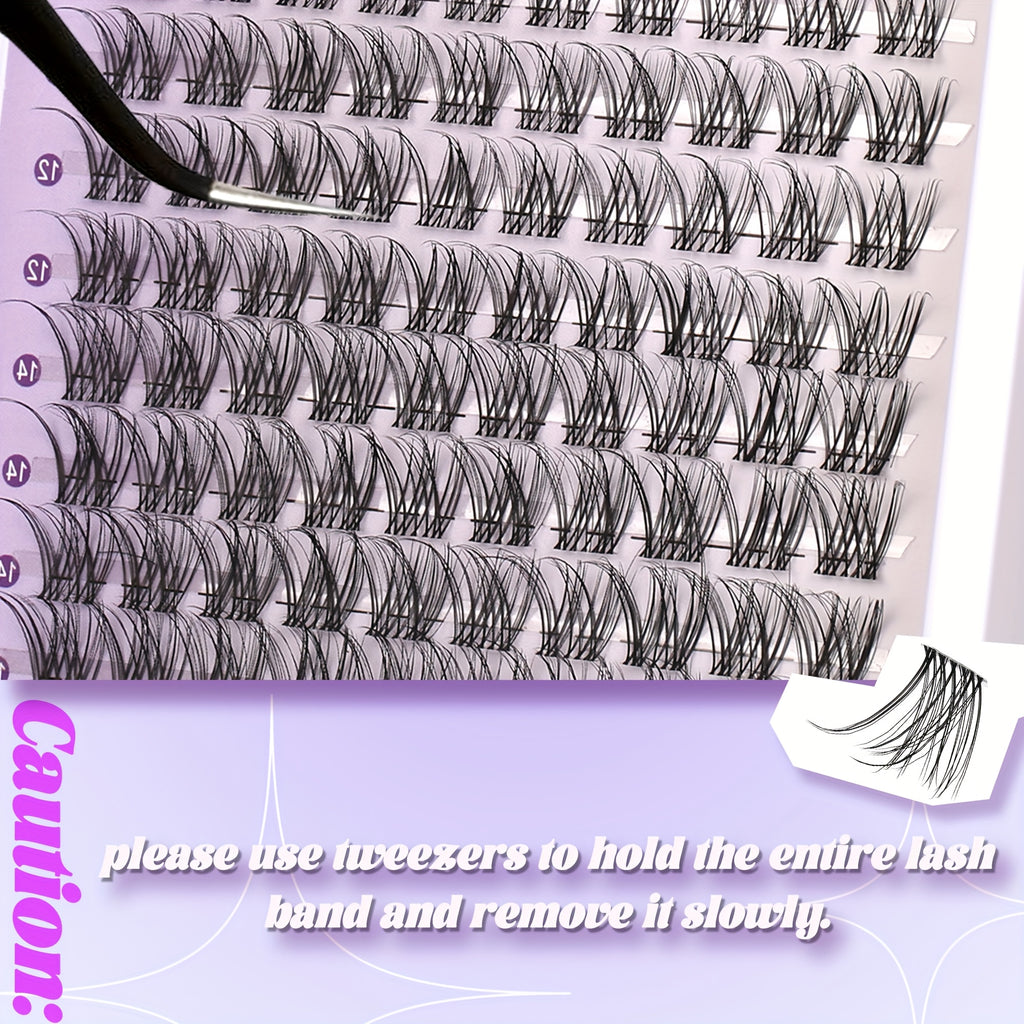 DIY Eyelash Extensions - Natural, Soft & Transparent Lashes, 8-16mm | Reusable, Beginner-Friendly | High-Quality, Hand-Made, Reusable Eyelash Extensions