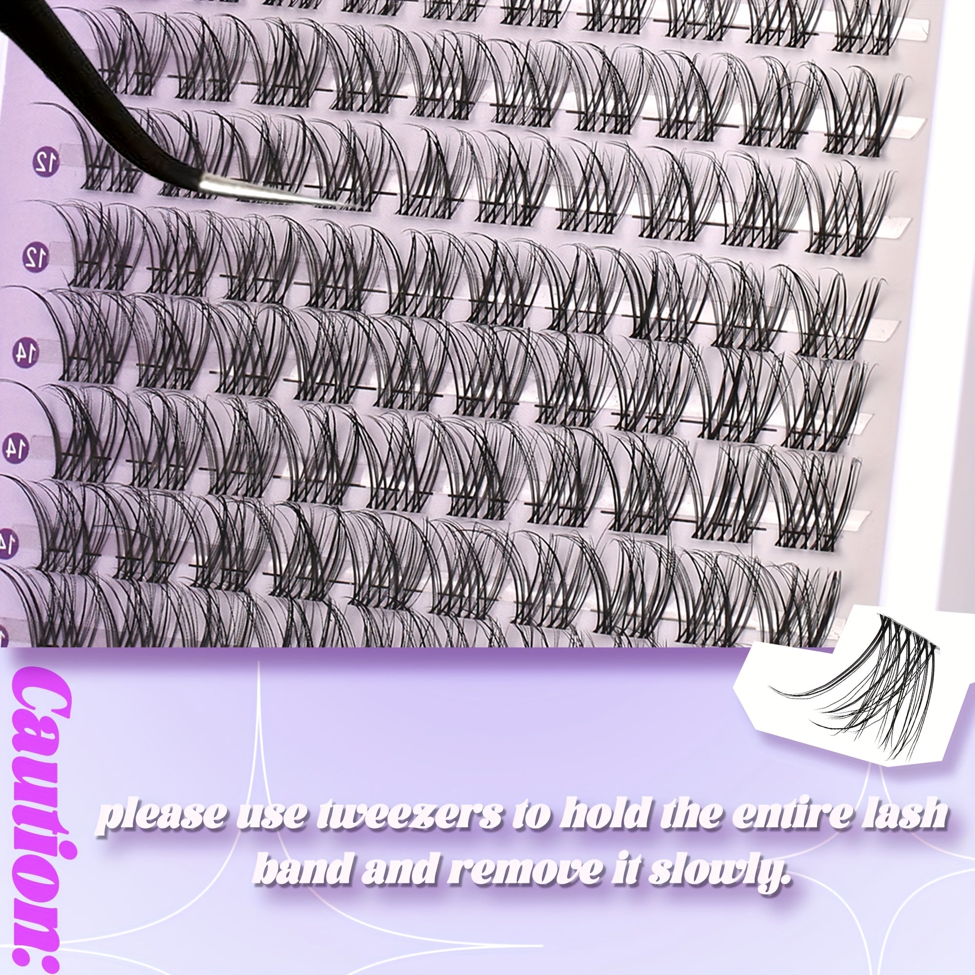 DIY Eyelash Extensions - Natural, Soft & Transparent Lashes, 8-16mm | Reusable, Beginner-Friendly | High-Quality, Hand-Made, Reusable Eyelash Extensions