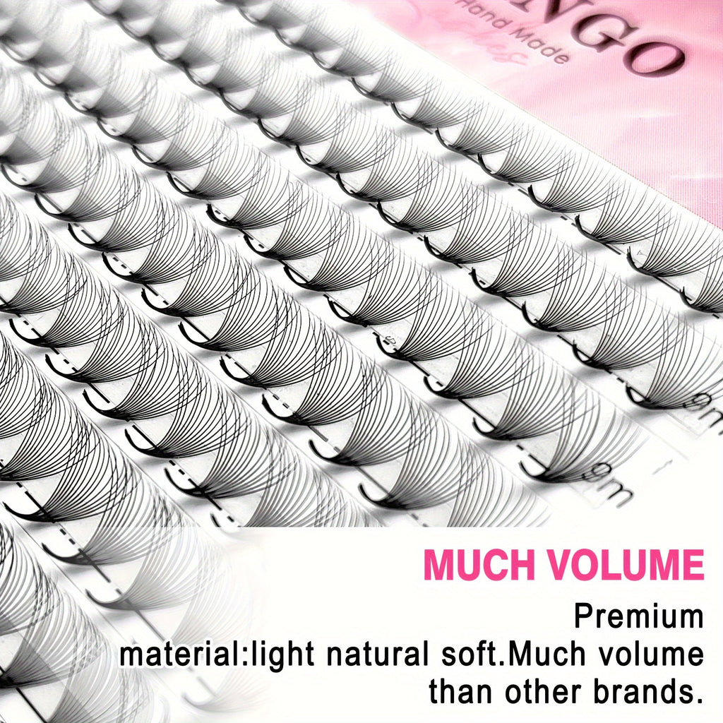 300 fan Handmade Volume Eyelashes Pointy Base 0.07mm/0.05mm 6D-16DW shape Long Lasting Soft Premade Fans Extension
