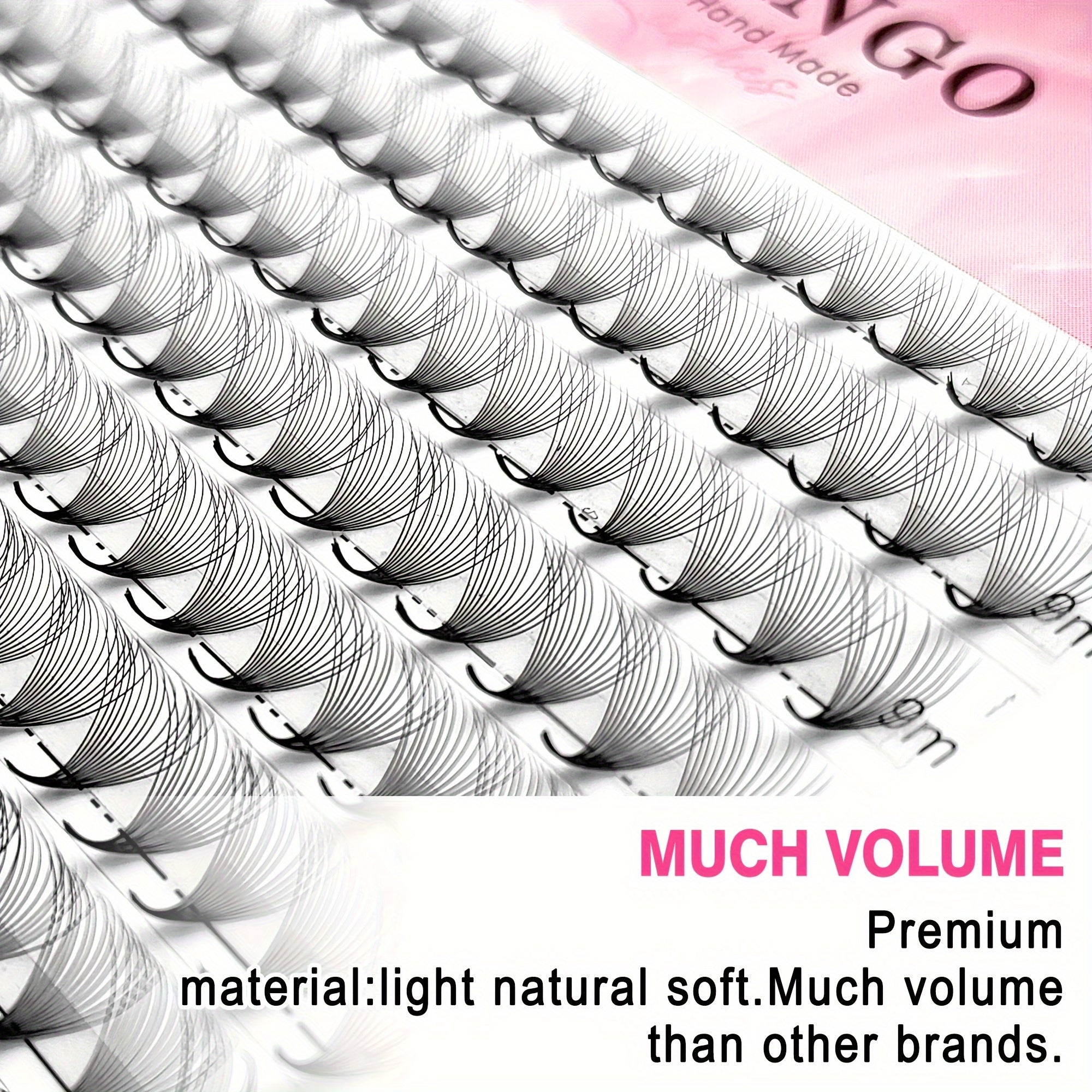 300 fan Handmade Volume Eyelashes Pointy Base 0.07mm/0.05mm 6D-16DW shape Long Lasting Soft Premade Fans Extension