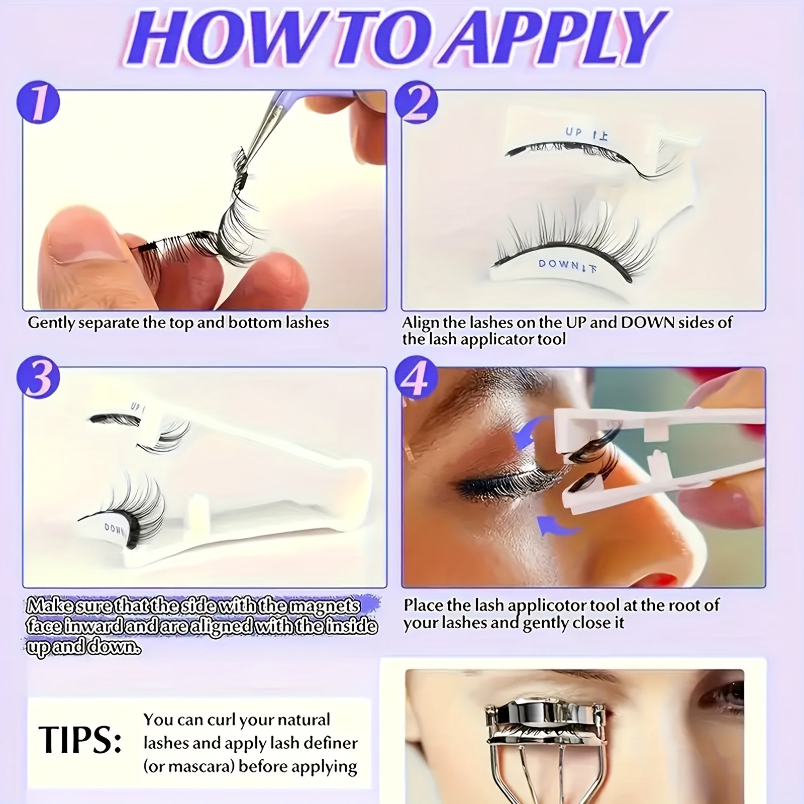 [Magnetic 3D Eyelashes] 7 Times Magnetic 3D Eyelashes | Reusable, Daily Wear, No Glue Needed, Long-lasting Beauty Without Worries