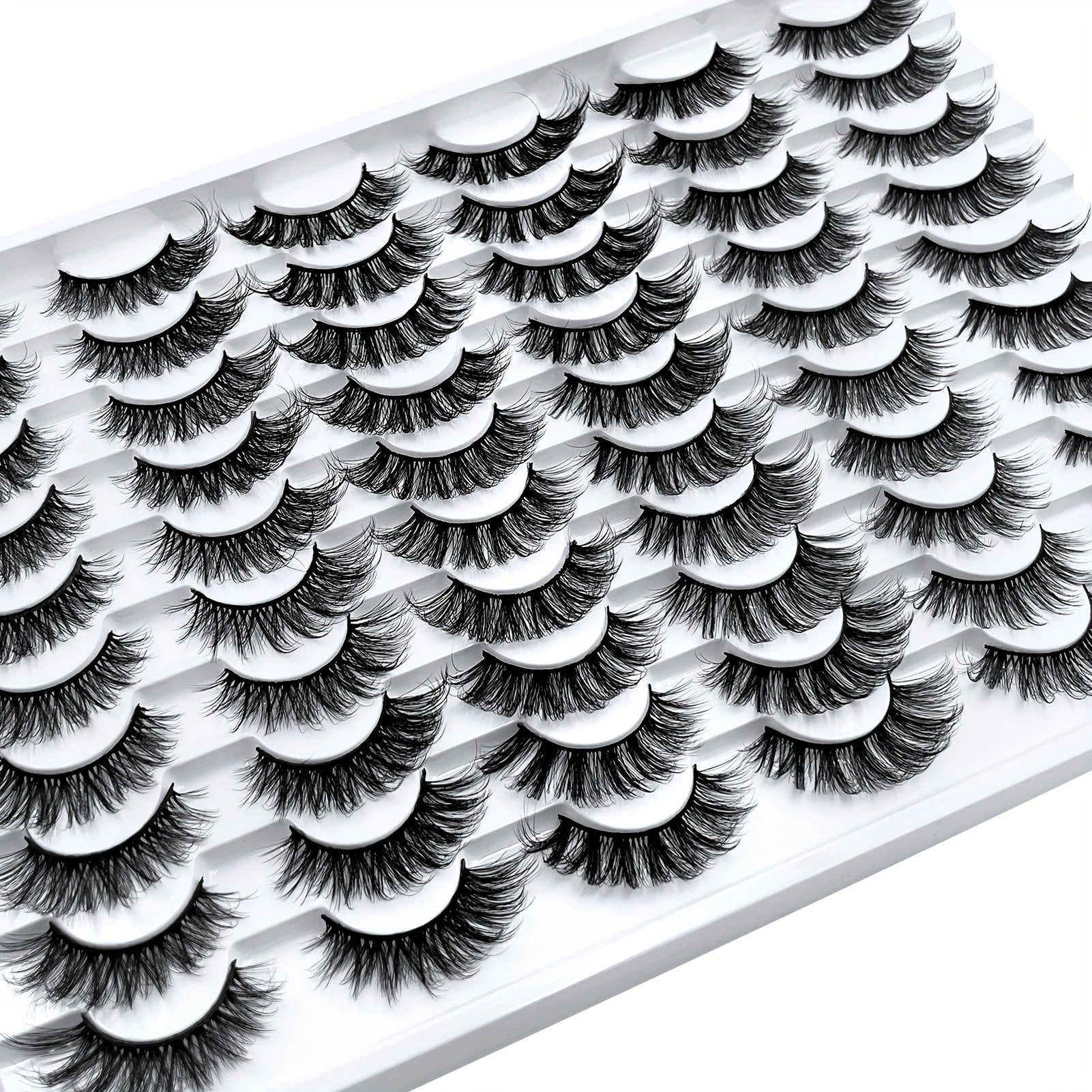 30 Pairs of Black False Eyelashes Mix 3 Styles, Thick Curly Eyelashes Cat-Eye Fluffy Lashes, For Daily & Party Makeup