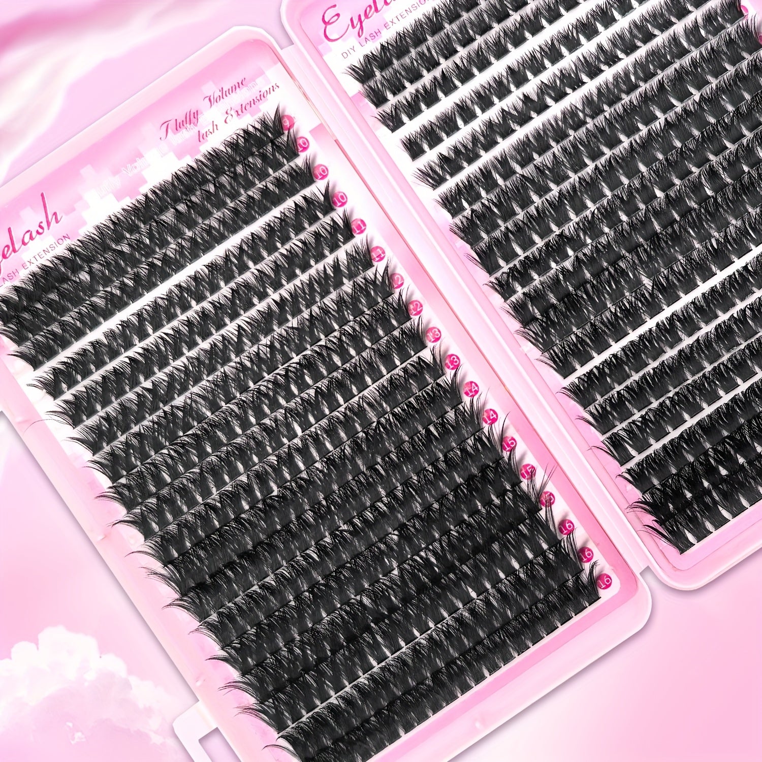 [320pcs Makeup Lash] 720/320pcs Soft & Durable Makeup Lash Clusters | Including 80D, 100D Specifications, Wearing Tools, Two Styles, Suitable for Beginners and Daily Use