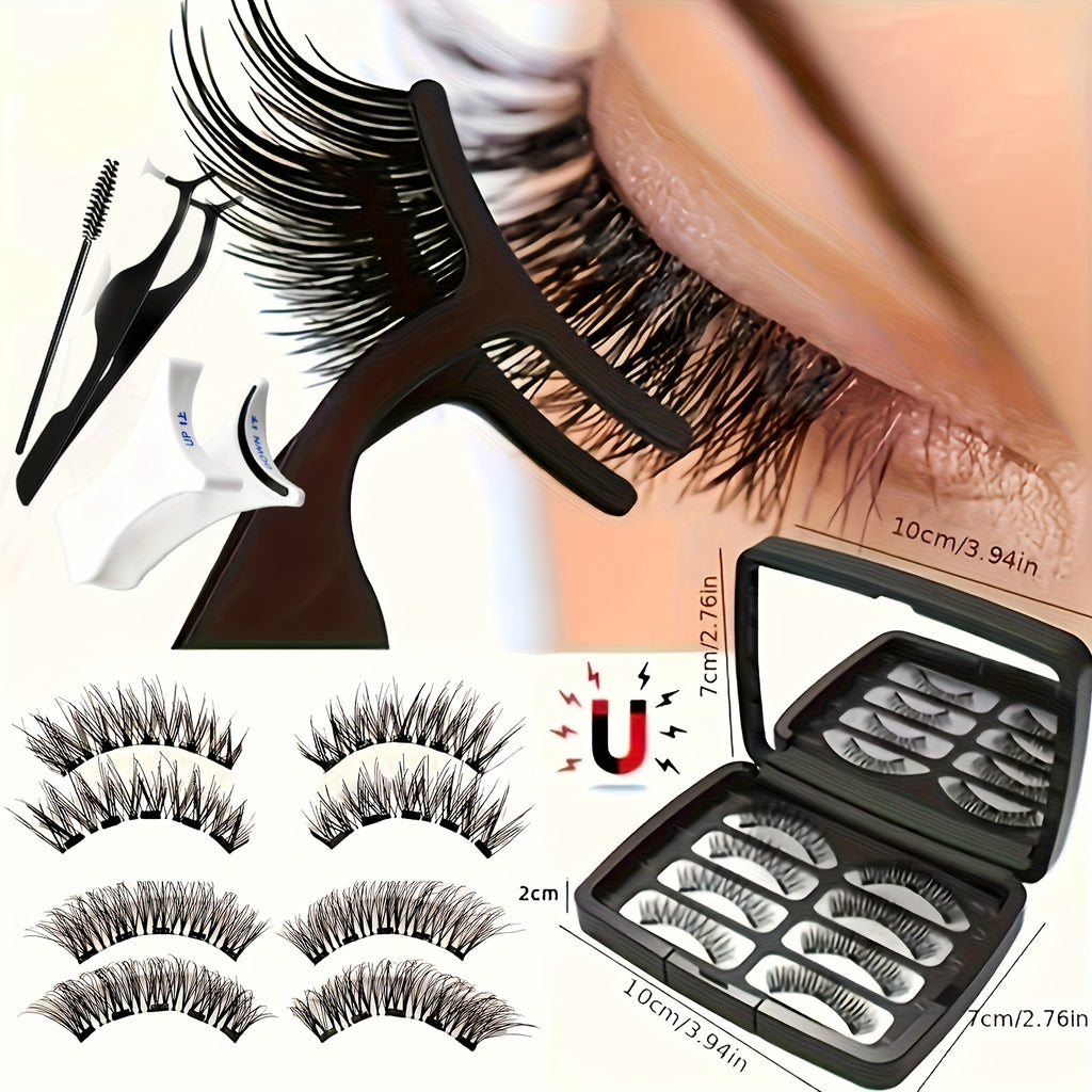 [Magnetic 3D Eyelashes] 7 Times Magnetic 3D Eyelashes | Reusable, Daily Wear, No Glue Needed, Long-lasting Beauty Without Worries