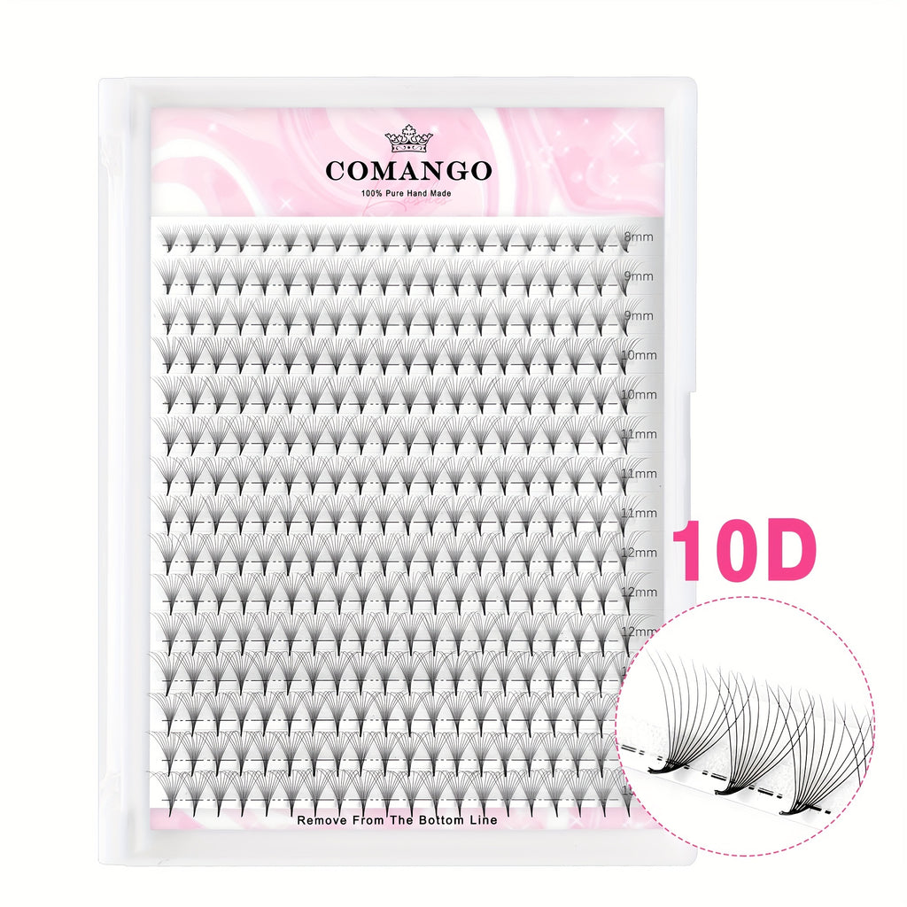 300 fan Handmade Volume Eyelashes Pointy Base 0.07mm/0.05mm 6D-16DW shape Long Lasting Soft Premade Fans Extension