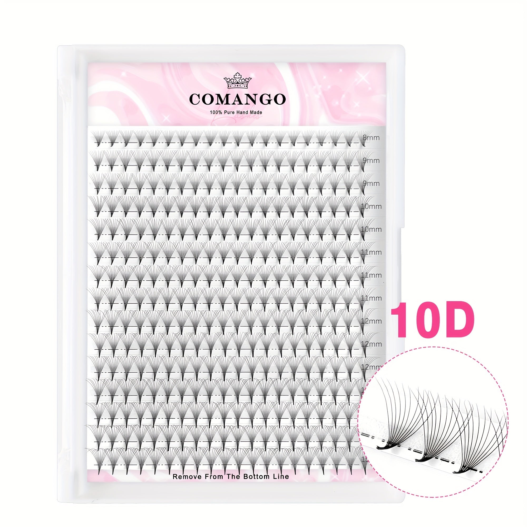 300 fan Handmade Volume Eyelashes Pointy Base 0.07mm/0.05mm 6D-16DW shape Long Lasting Soft Premade Fans Extension