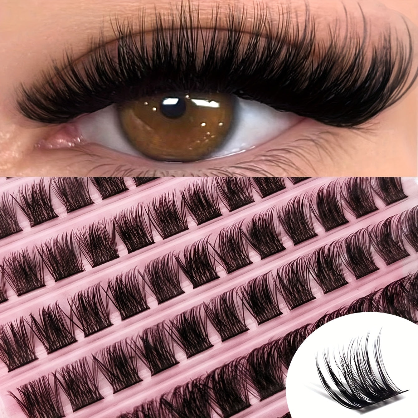 120/160/200pcs Natural Look D Curl Lash Clusters (9–16mm), DIY Eyelash Extensions Kit with Mixed 40D, T50, 80D, and 80D-Cat Eye Styles, Extra Thick Beginner-Friendly, Lightweight, Comfortable to Wear, and Reusable for Salon-Quality Results at Home
