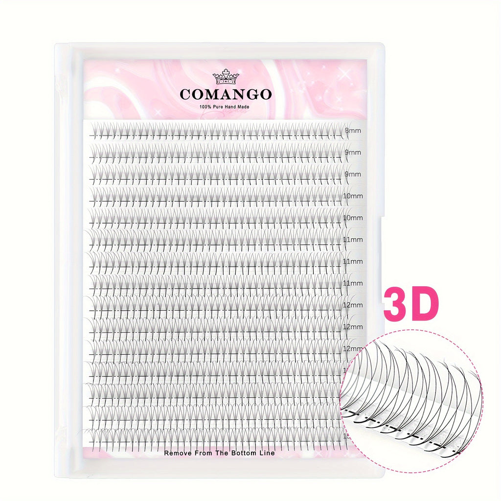 300 fan Handmade Volume Eyelashes Pointy Base 0.07mm/0.05mm 6D-16DW shape Long Lasting Soft Premade Fans Extension