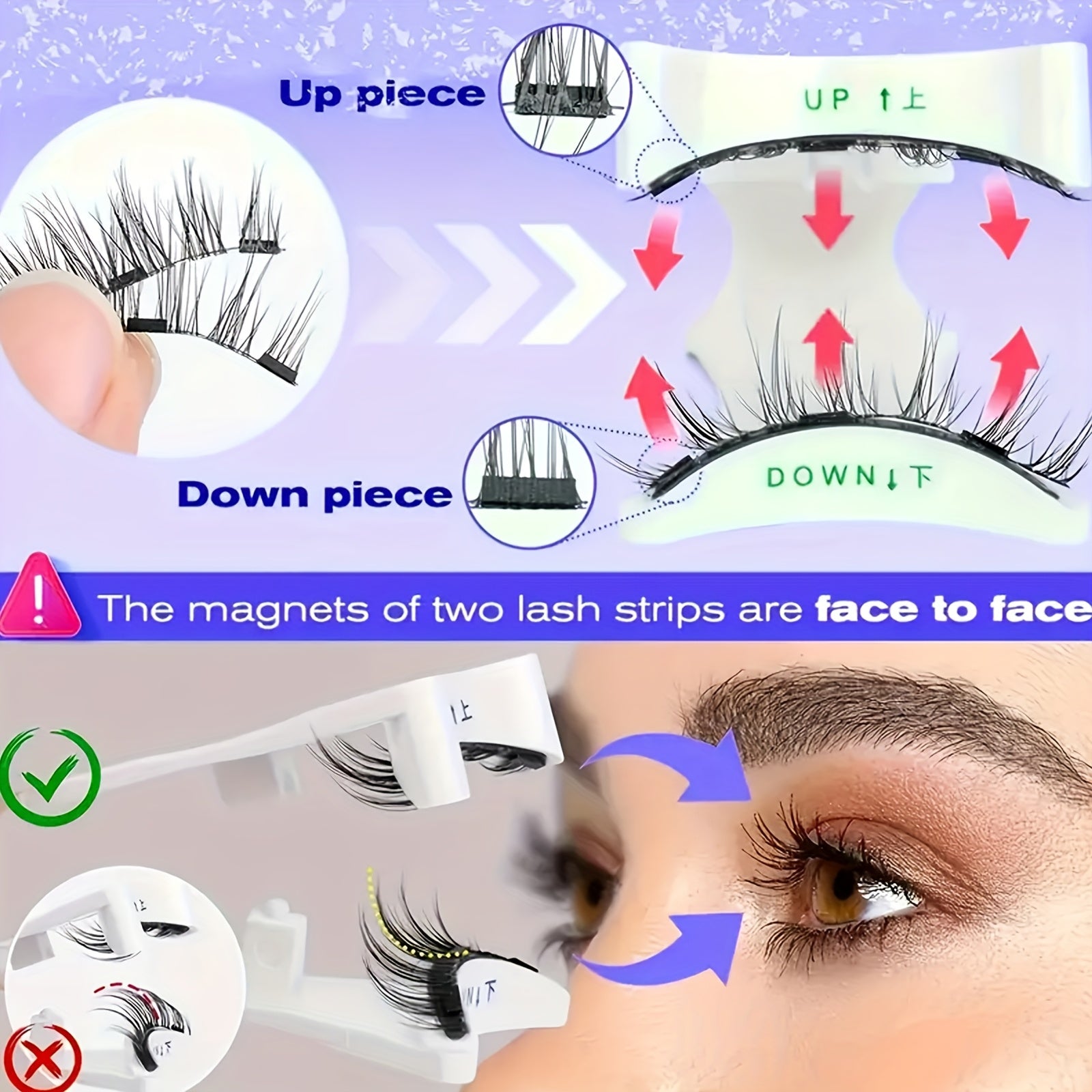 [Magnetic 3D Eyelashes] 7 Times Magnetic 3D Eyelashes | Reusable, Daily Wear, No Glue Needed, Long-lasting Beauty Without Worries