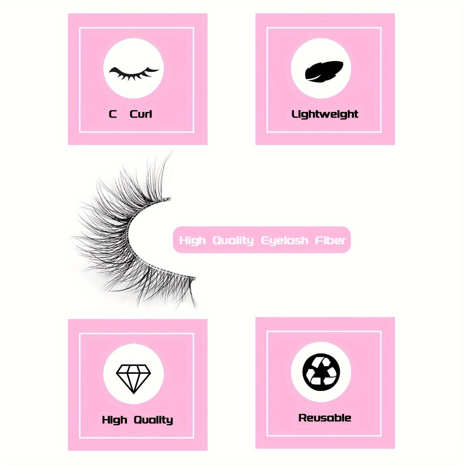 [Natural | 3D] 5 Pairs of 3D Natural False Eyelashes | Slender Imitation Mink Transparent Crossed Cat Eye Lashes Short Eyelash Pack