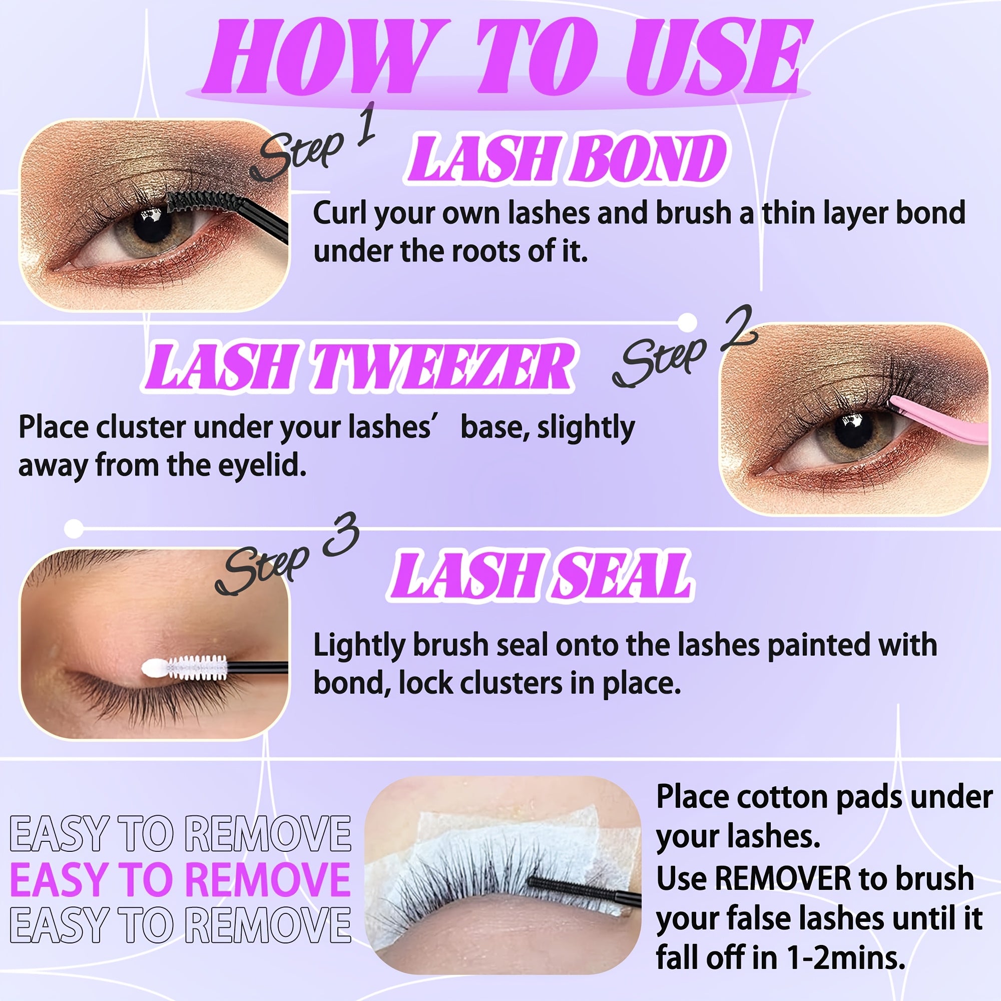 DIY Eyelash Extensions - Natural, Soft & Transparent Lashes, 8-16mm | Reusable, Beginner-Friendly | High-Quality, Hand-Made, Reusable Eyelash Extensions