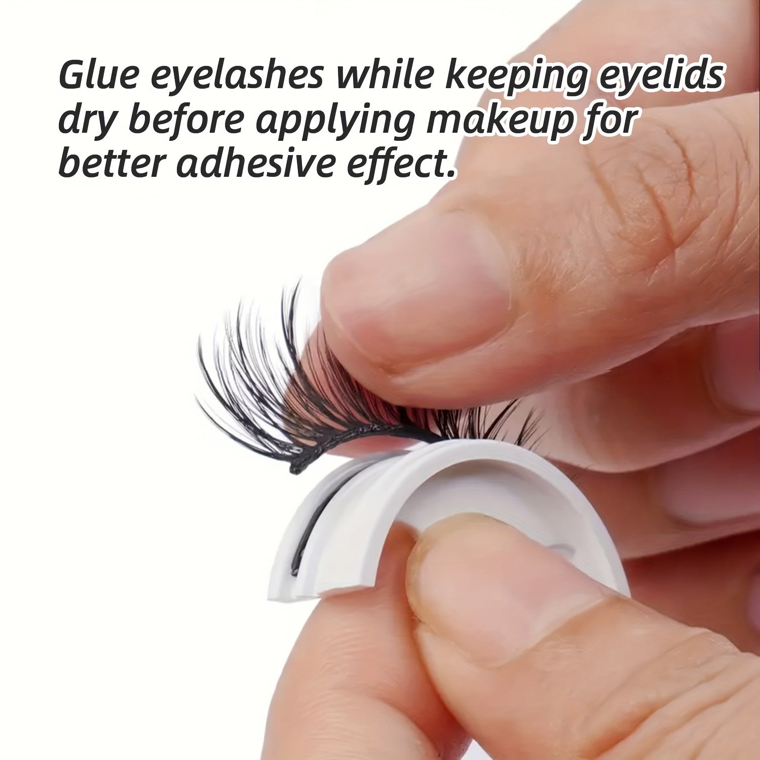 [Glue Free] Self Adhesive Eyelashes | 3 Pairs | 3D Faux Mink | Glue Free, Reusable | Natural Look | 5-14mm