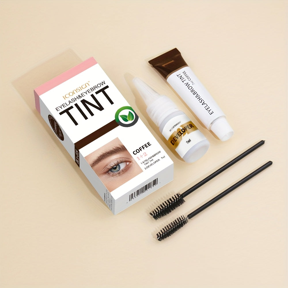 [2-in-1 Eyelash & Brow Kit] 2-in-1 Eyelash & Eyebrow Kit - 2-Pack, 3-Pack, or Single Pack | Professional Lash & Brow Color Kit | Lasting for 6 Weeks | DIY Hair Coloring for Salon & Home Use