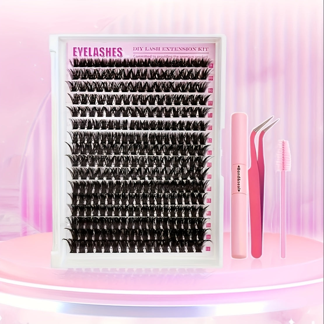 [320pcs Makeup Lash] 720/320pcs Soft & Durable Makeup Lash Clusters | Including 80D, 100D Specifications, Wearing Tools, Two Styles, Suitable for Beginners and Daily Use