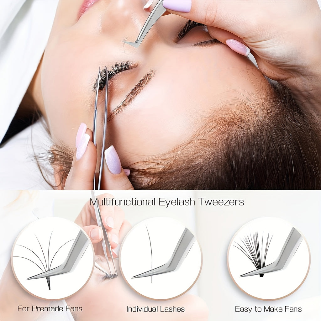False Eyelash Tool Set, Model Head Tweezers Brush Practice Eyelash Dense Arrangement Eyelash Positioning Sticker Cleaning Brush Glue Ring Set, Tools for Novices to Practice Grafting Eyelashes Dense Arrangement Eyelash Curvature and Thickness Random