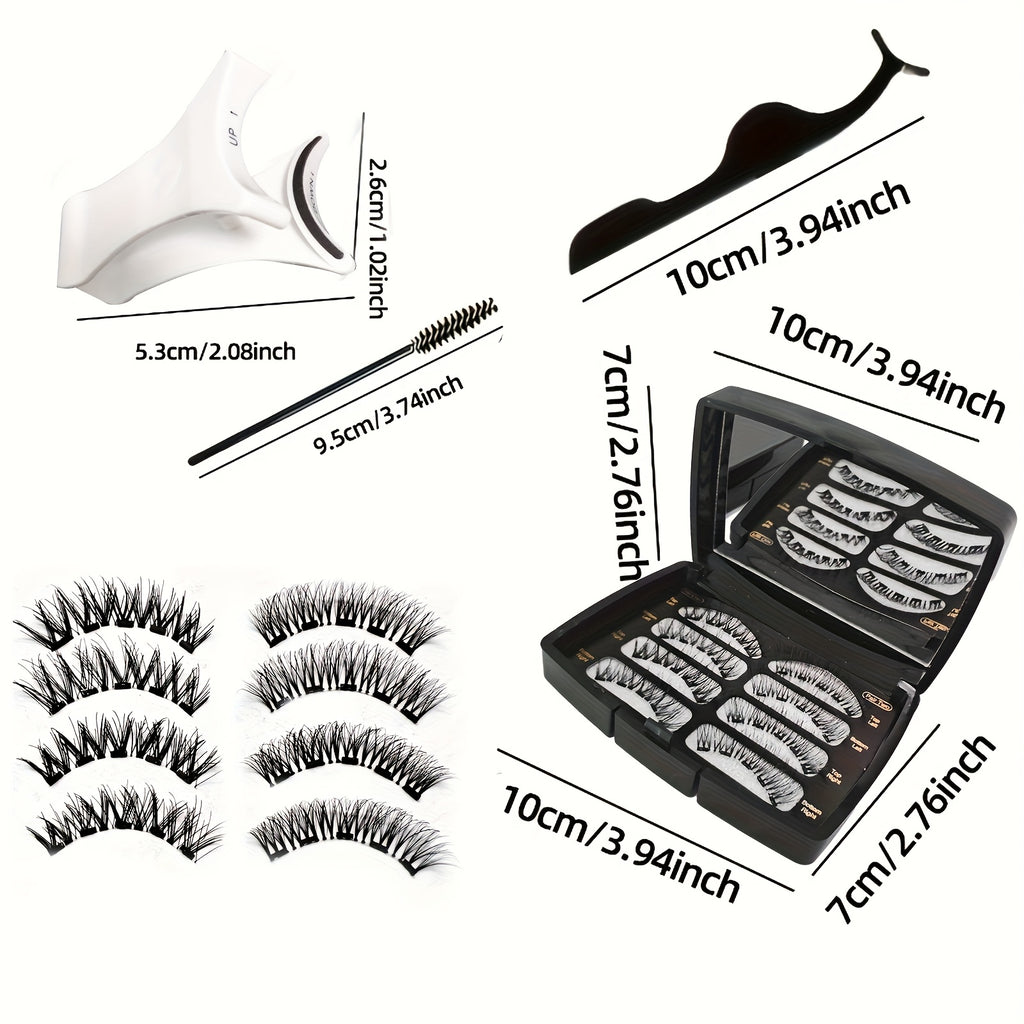 [Magnetic 3D Eyelashes] 7 Times Magnetic 3D Eyelashes | Reusable, Daily Wear, No Glue Needed, Long-lasting Beauty Without Worries
