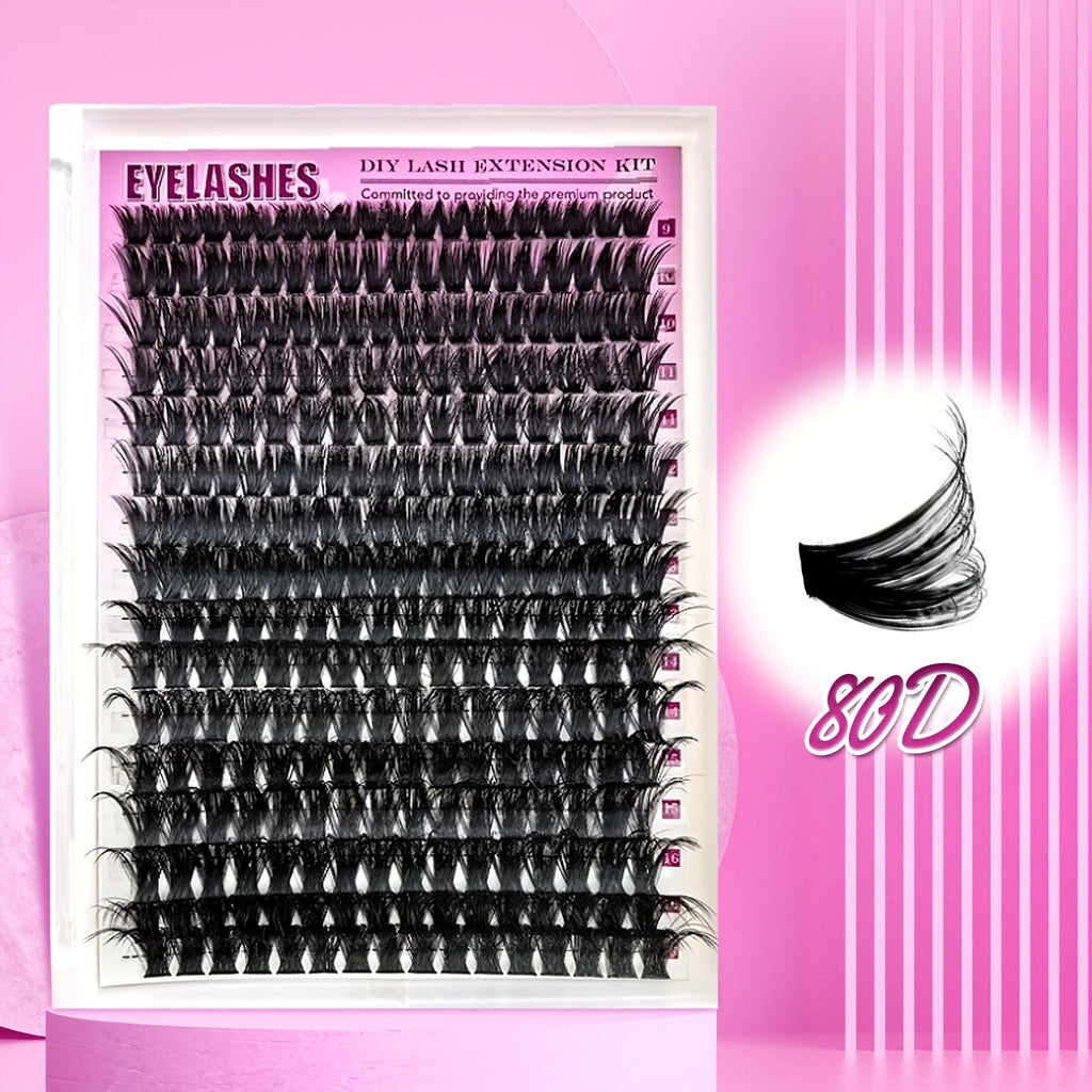[320pcs Makeup Lash] 720/320pcs Soft & Durable Makeup Lash Clusters | Including 80D, 100D Specifications, Wearing Tools, Two Styles, Suitable for Beginners and Daily Use